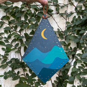 Earring Holder - Painted Moon